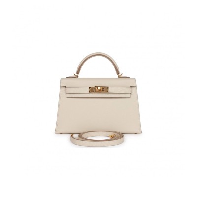 HERMES MINI KELLY EPSOM GOLD HARDWARE (19*12*5.5cm) HERMES MINI KELLY EPSOM GOLD HARDWARE (19*12*5.5cm)